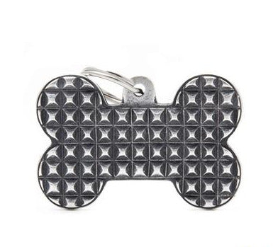 My Family Bronx Bone XL Pet ID Tag - Studded Dog Tag