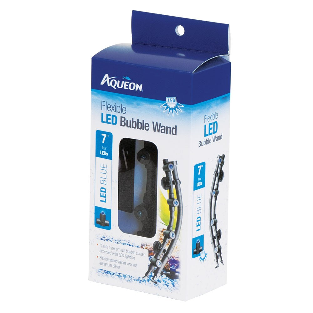 Aqueon Flex LED Bubble Wand - 7 inch - Blue - Aquarium Air Stone