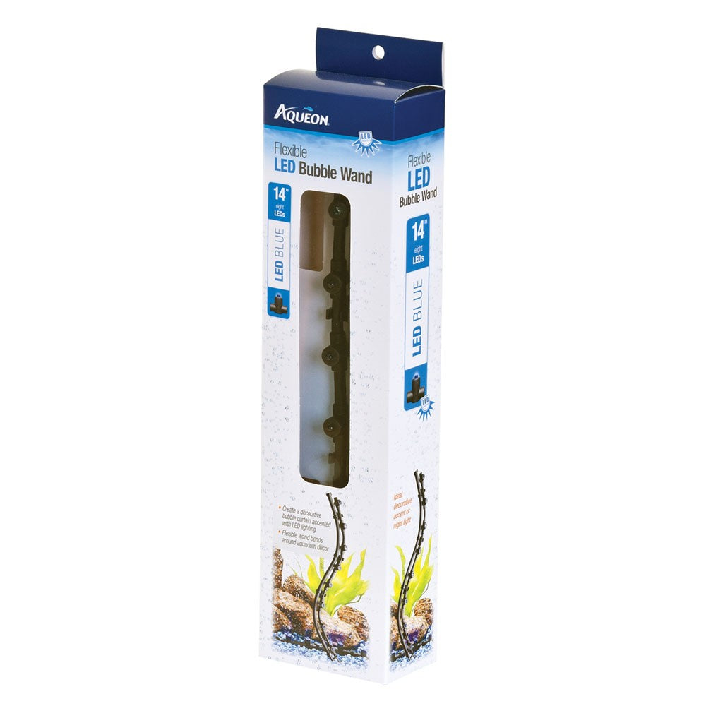 Aqueon Flexible LED Bubble Wand - Blue - 14 Inch - Aquarium Decor