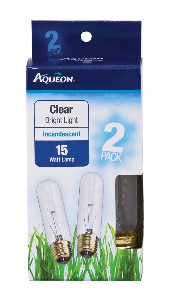 Aqueon T10 Incandescent Clear Bulb - 15W - 2 Pack Aquarium Light