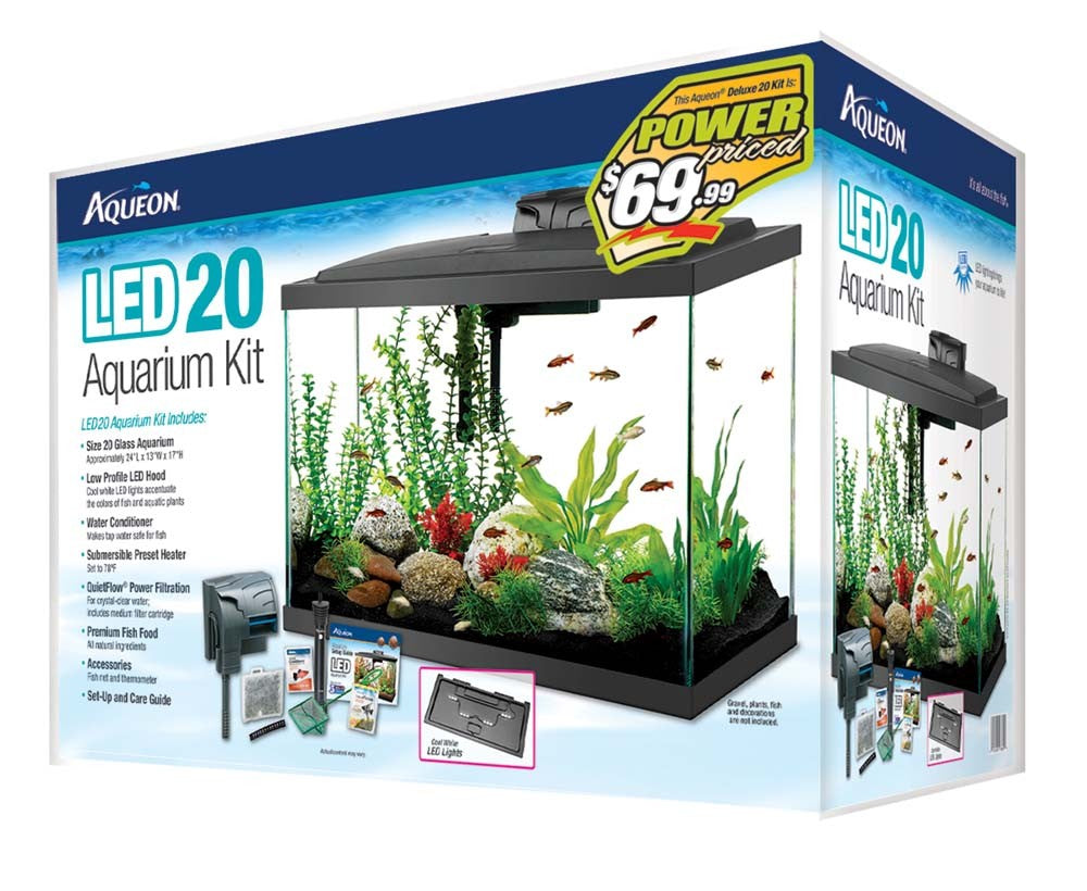 Aqueon LED Aquarium Kit - 20 Gallon High - Starter Kit