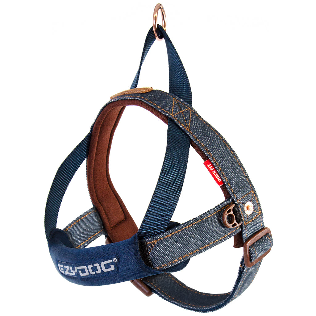 EzyDog Quick Fit Harness - Denim - Medium, Dog Harness