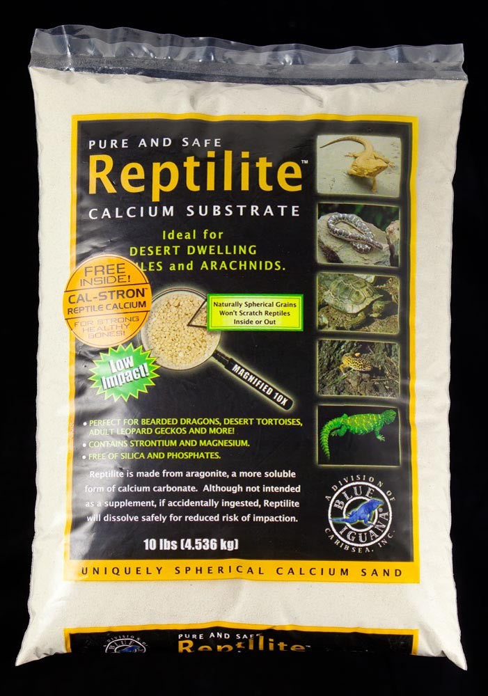 CaribSea Reptilite Calcium Sand - Natural White, 10 lb - Reptile Substrate