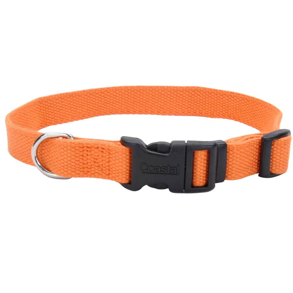Coastal Pet New Earth Soy Dog Collar - Pumpkin - 3/8" x 6-8" Adjustable