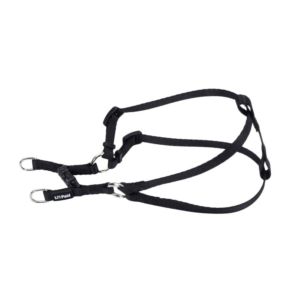 Li'l Pals Comfort Wrap Adjustable Dog Harness - Black - 3/8" x 8"-14" - Puppy/Toy Breed
