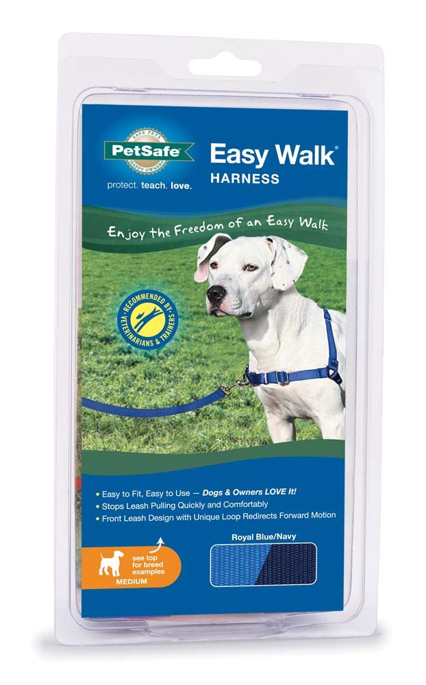 PetSafe Easy Walk Dog Harness - Medium - Royal Blue/Navy - No-Pull