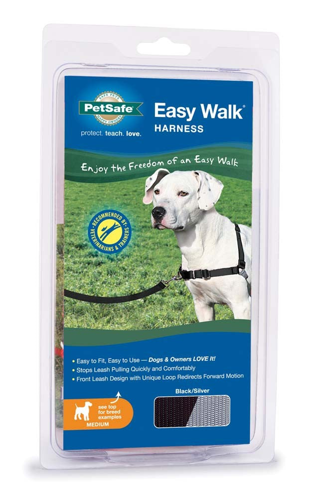 PetSafe Easy Walk Dog Harness - Medium, Black - No-Pull Training
