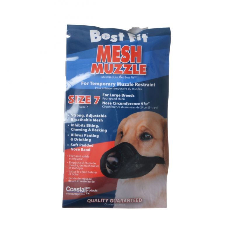 Coastal Best Fit Adjustable Mesh Dog Muzzle Size 7