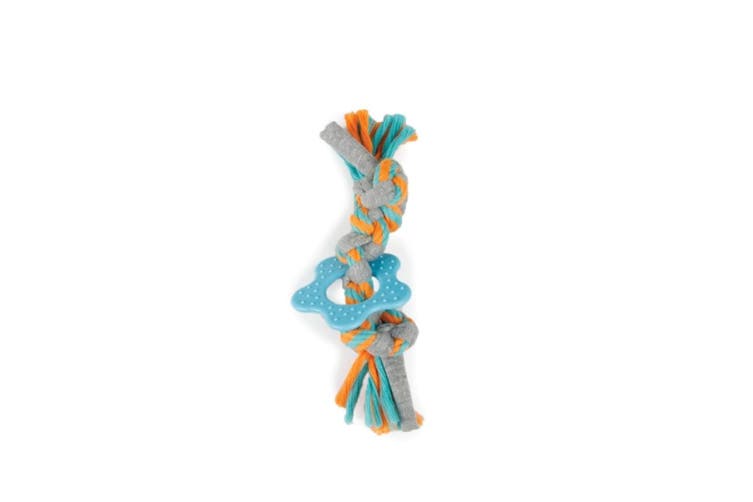 AFP Pups Multi Chew Sweater Rope Dog Toy - Knotted Cotton Braided Teething Play Ring