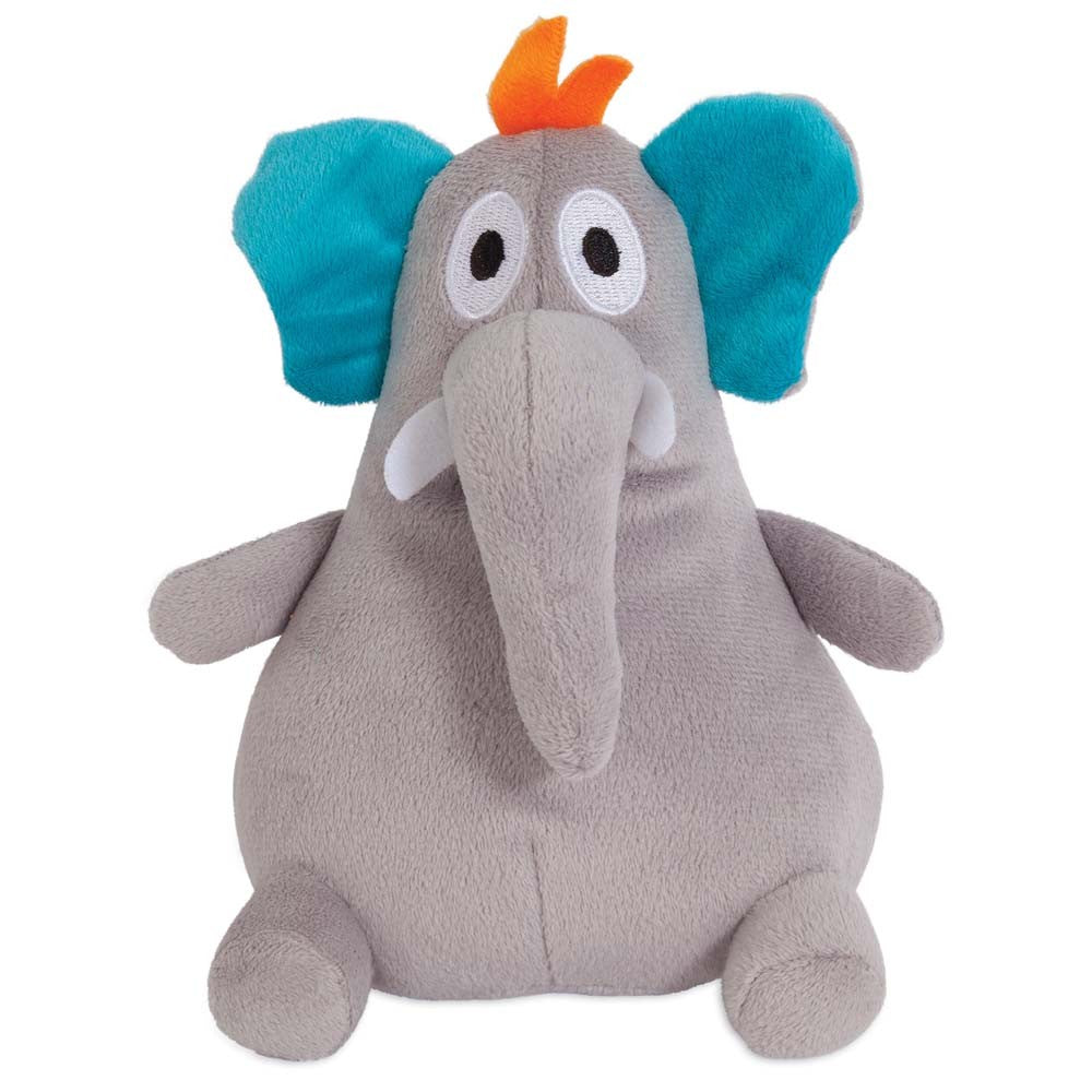 Petmate ZOOBILEE 32013 Plush Elephant Dog Toy - 2 Pack Small Squeaky Plush Toys for Puppies and Small Dogs