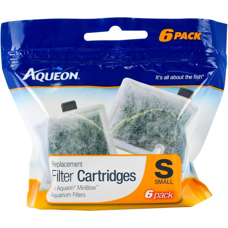 Aqueon Filter Cartridge Small, 6-Pack - Replacement Filter for Aquariums