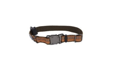 Coastal K9 Explorer Reflective Dog Collar, 5/8 in x 10-14 in, Campfire Orange, Small, Adjustable