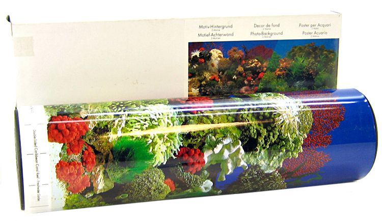 Blue Ribbon VibranSea Aquarium Background - 12 in x 50 ft - Double Sided: Coral Reef/Freshwater Garden