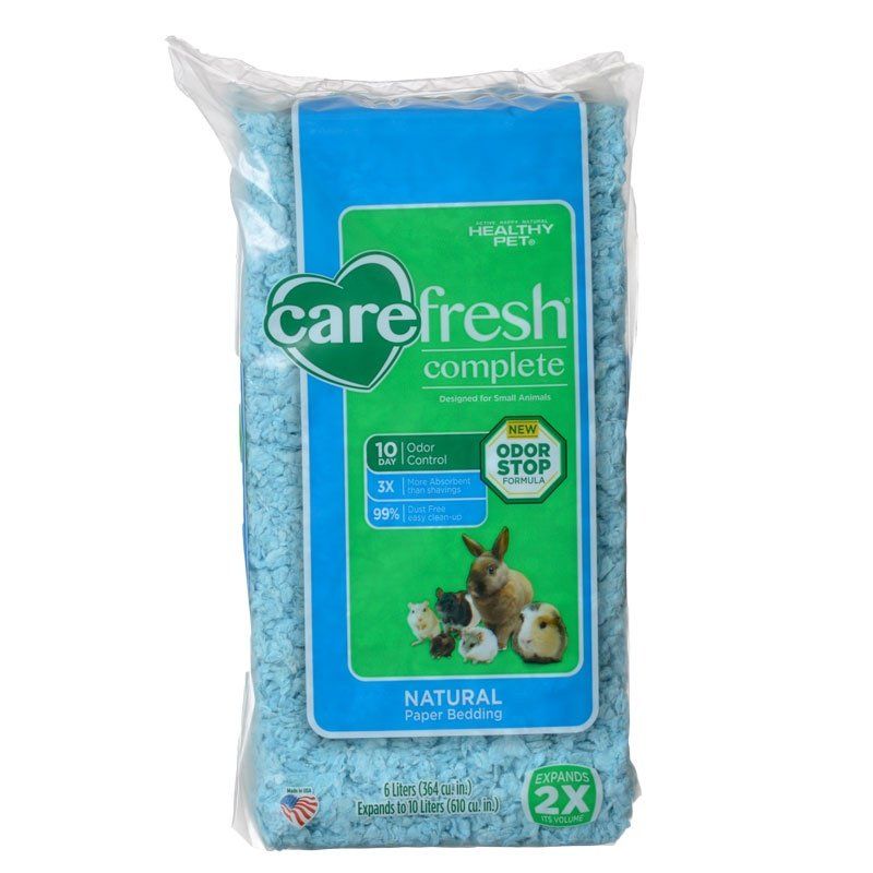 Carefresh Small Animal Bedding - Blue - 10 Liters - Soft, Absorbent Pet Bedding