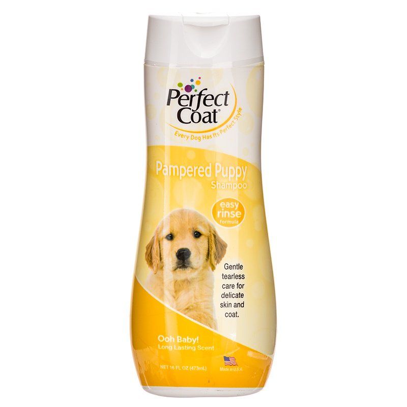 Perfect Coat Pampered Puppy Shampoo - Gentle Tearless Formula, Baby Powder Scent, 16 oz