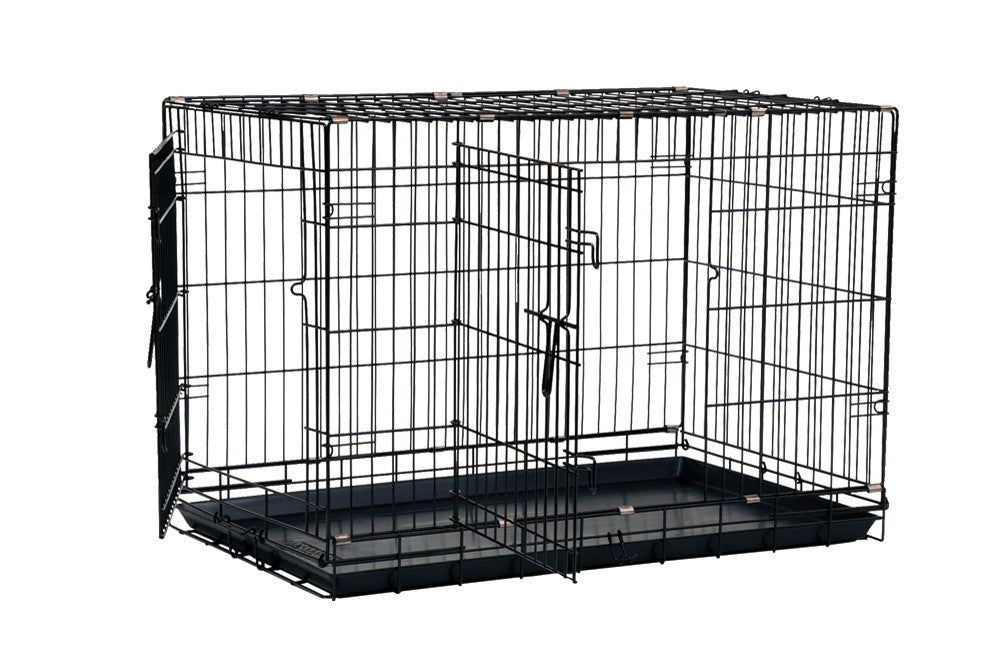 Precision Pet Great Crate 5000, 2-Door Dog Crate, Black, 42x28x31 Inches, for 70-90 lbs Dogs