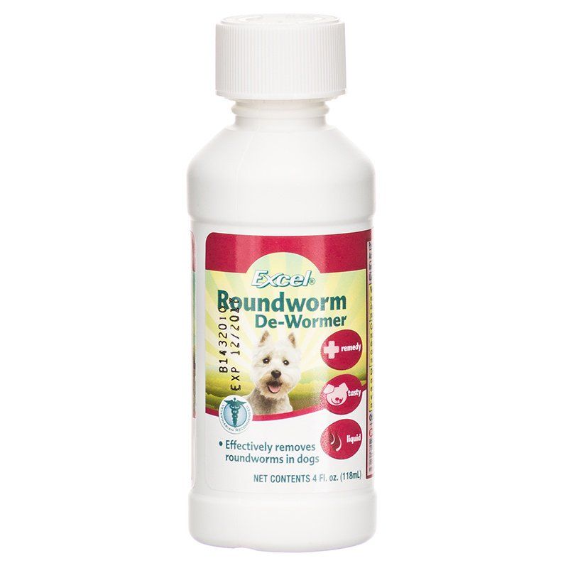 Excel Liquid Wormer for Dogs - Roundworm Treatment - 4 oz