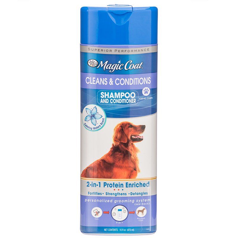 Four Paws Magic Coat 2 in 1 Dog Shampoo and Conditioner - Cleans & Conditions - 16 oz