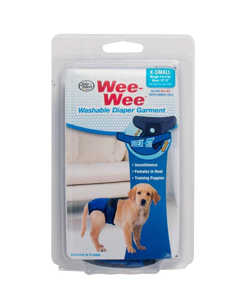 Four Paws Wee-Wee Washable Dog Diaper Garment - X-Small