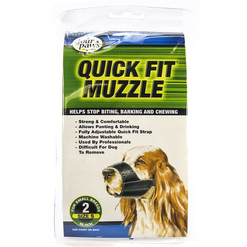 Four Paws Quick Fit Muzzle - Size 2 - Small Dog Muzzle - Fits 5.5" Snout