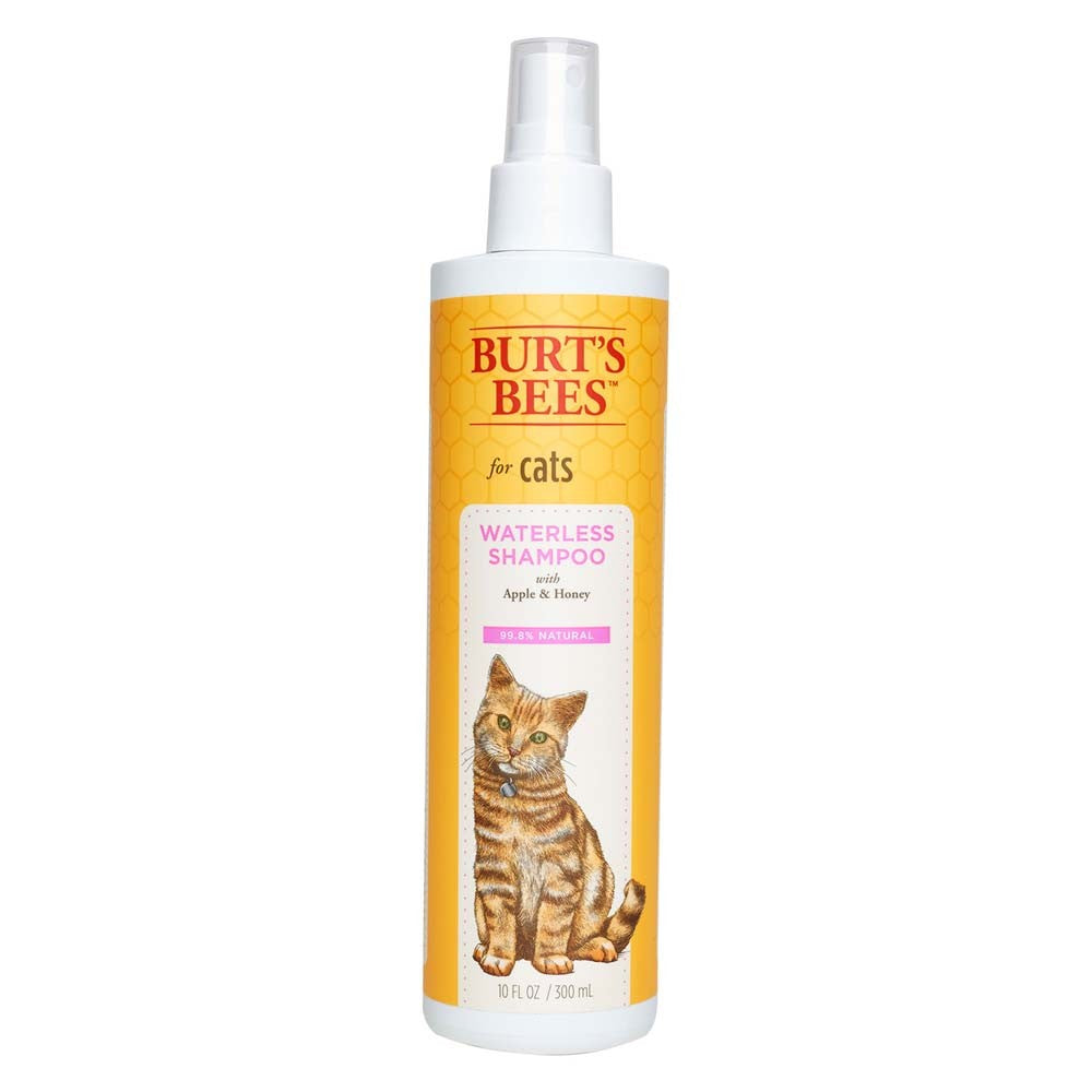 Burt's Bees Waterless Cat Shampoo - Shea Butter & Honey - No Rinse, Gentle Cleansing, 10 fl oz
