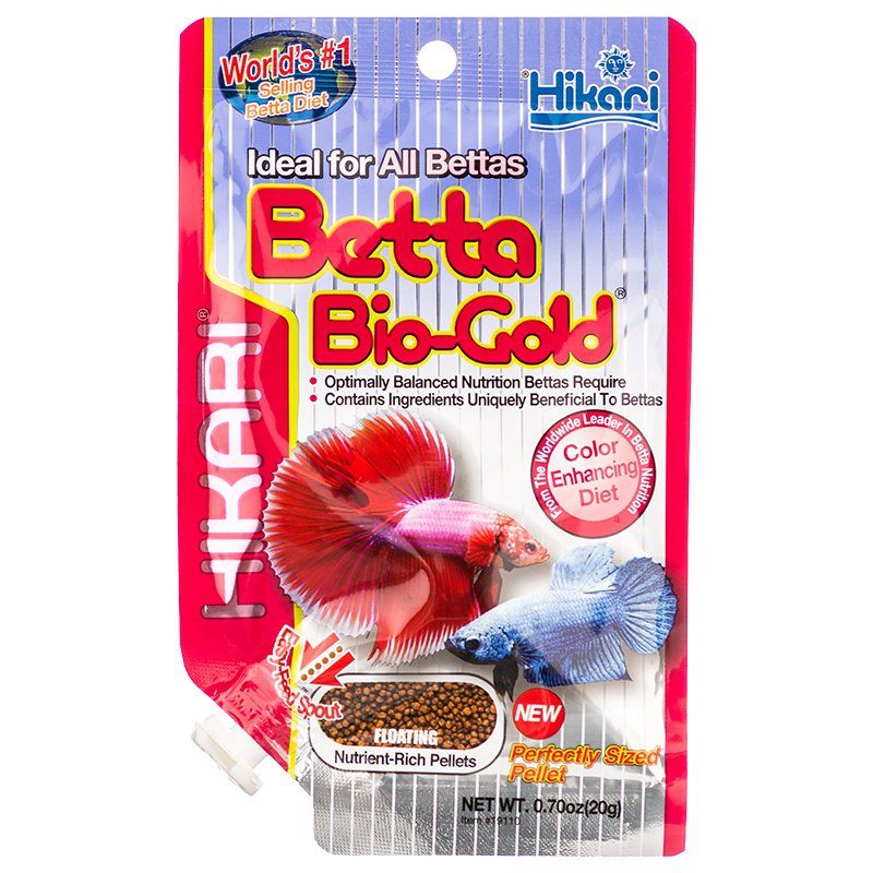Hikari Betta Bio-Gold Pellets - .7 oz (20g) - Enhances Color, Balanced Diet