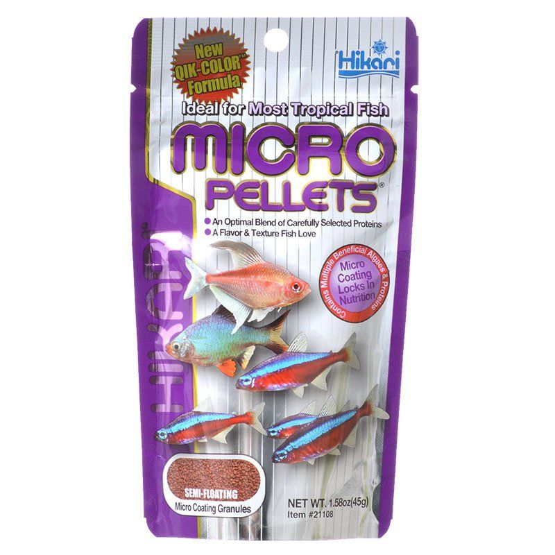 Hikari Tropical Micro Pellets - Fish Food for Small Fish - 1.58oz (45g)