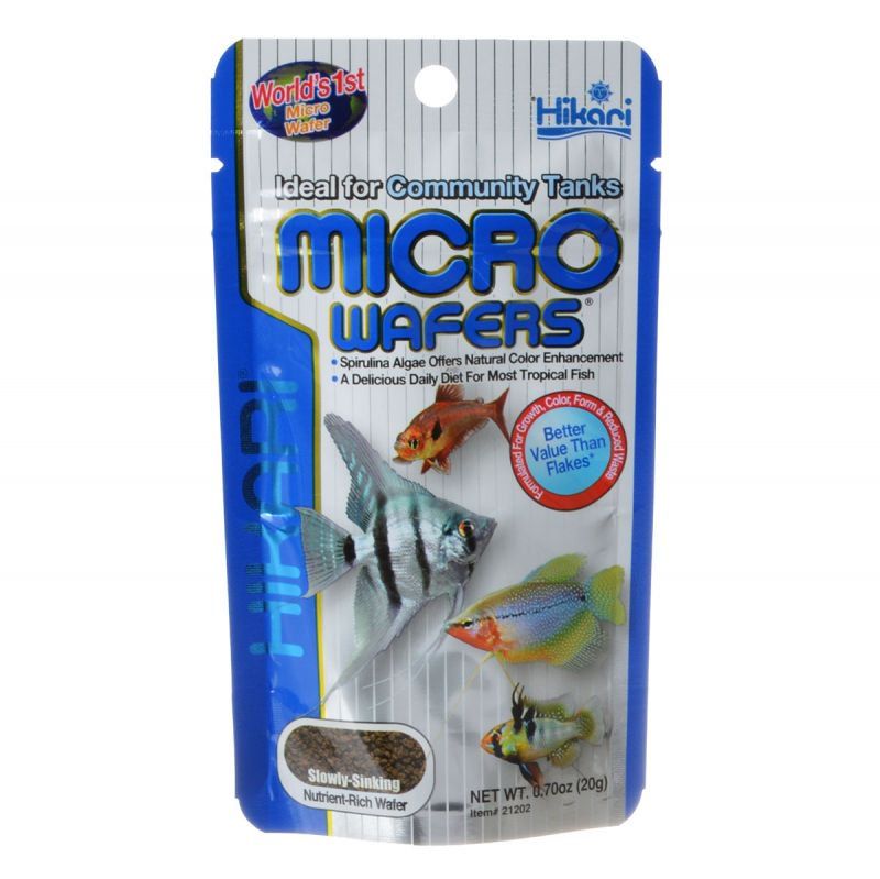 Hikari Tropical Micro Wafers Fish Food, 0.7 oz - Slow Sinking for Small Tropical Fish