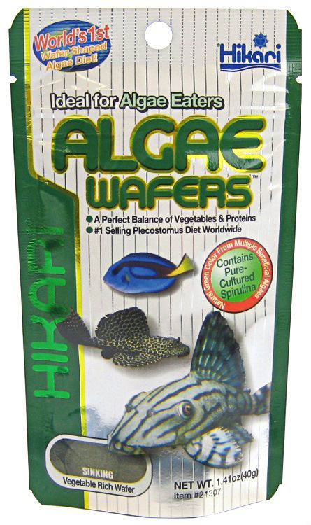Hikari Algae Wafers Fish Food - Sinking Wafers for Algae Eaters, 1.41 oz (40g)
