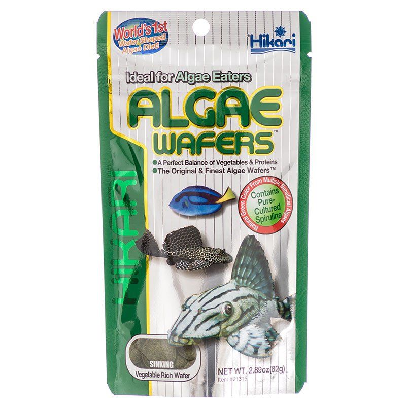 Hikari Tropical Algae Wafers - Sinking Food for Herbivores - 2.89 oz (82g)