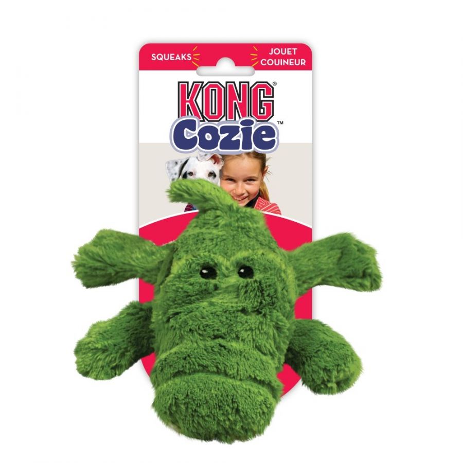 KONG Cozie Ali Alligator Plush Dog Toy - Medium, Soft & Cuddly