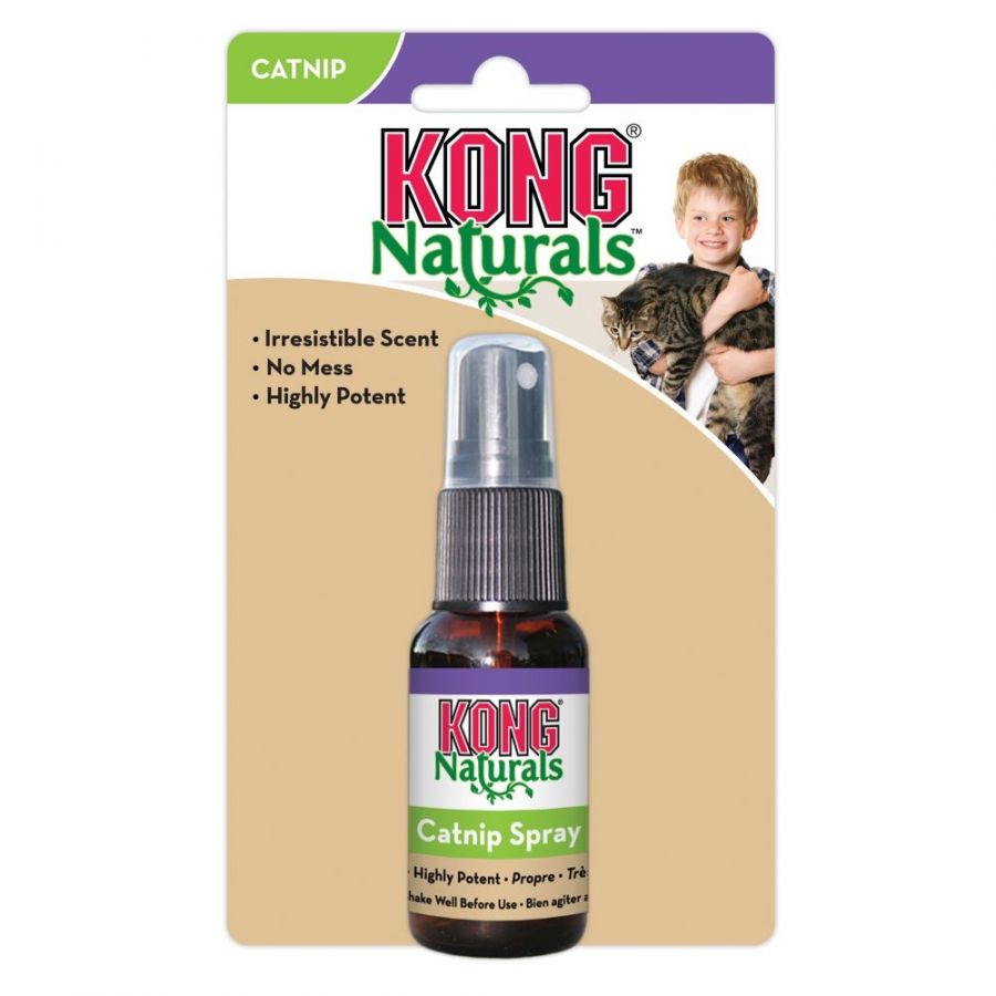 KONG Naturals Premium Catnip Spray for Cats - 1 or 2 oz (30-60ml) - Concentrated Catnip Oil