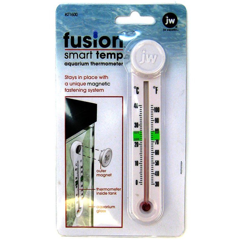 JW Pet Fusion Smart Temp Aquarium Thermometer - Magnetic External Mount