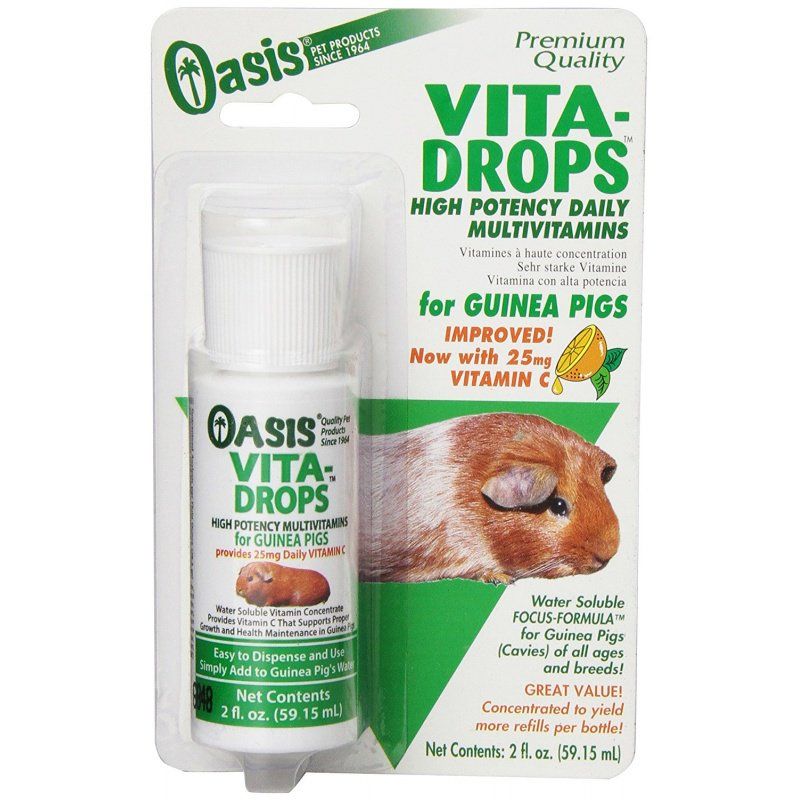 Oasis Vita Drops for Guinea Pigs - High Potency Vitamin C Supplement - 2 oz Bottle