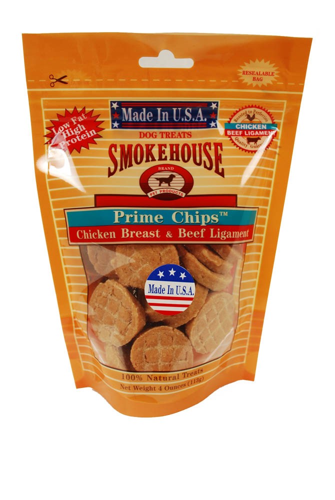 Smokehouse Chicken & Beef Prime Chips Dog Treats - 4 oz