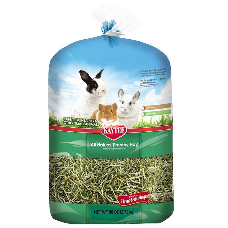 Kaytee All Natural Timothy Hay for Small Animals - Guinea Pigs, Rabbits, & More - 96 oz / 6 lb Bag