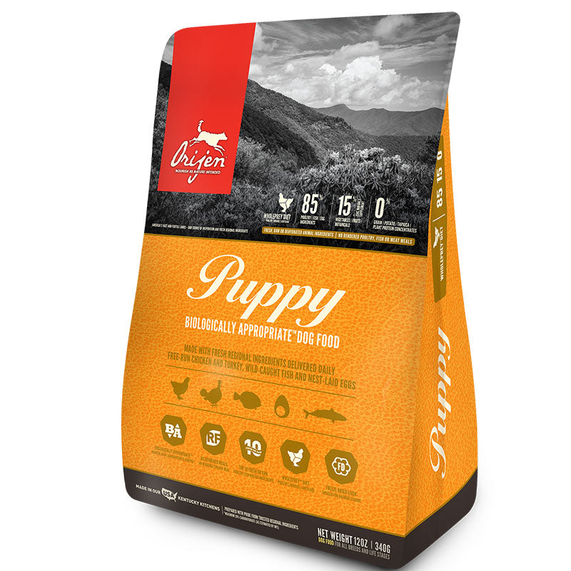 Orijen Puppy Dry Dog Food - Biologically Appropriate & Grain Free - 12 oz Bag