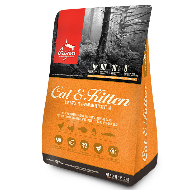Orijen Cat & Kitten Dry Cat Food, Original Formula, 12oz Trial Size
