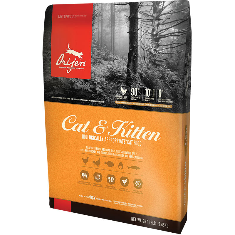 ORIJEN Original Cat & Kitten Grain-Free Dry Cat Food, 4 lb Bag