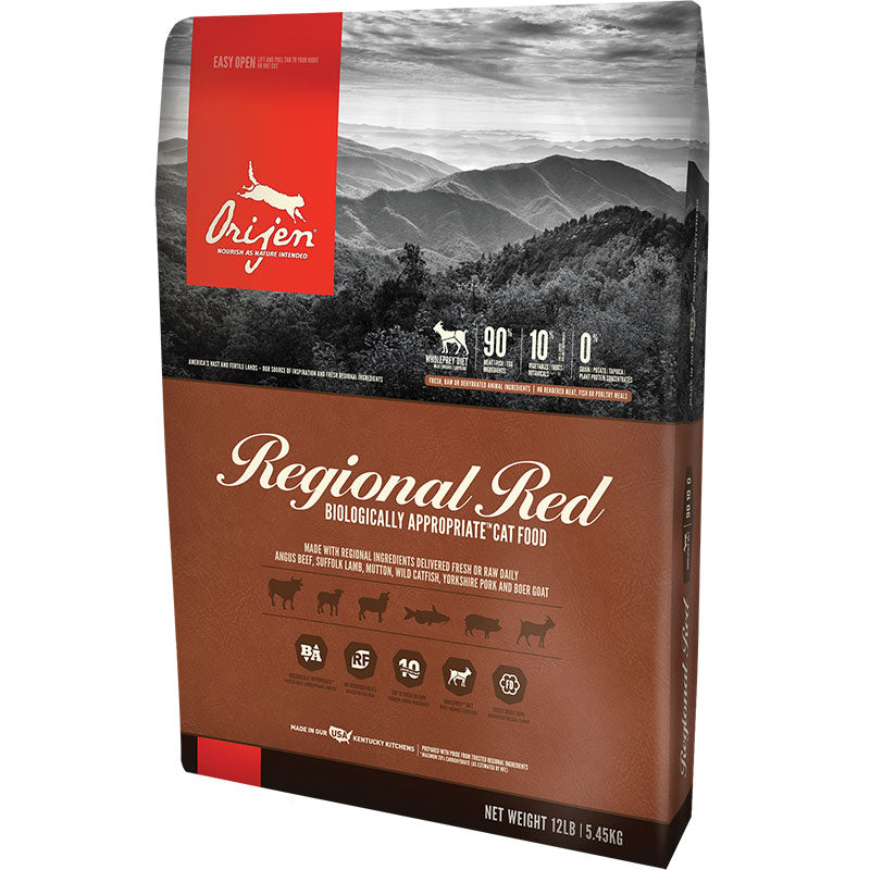 ORIJEN Grain Free Regional Red Dry Cat Food - 4lb Bag