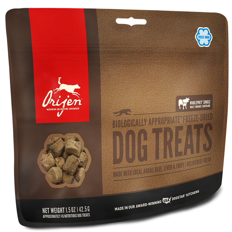 Orijen Freeze Dried Angus Beef Dog Treats - Grain Free, High Protein, 1.5 oz