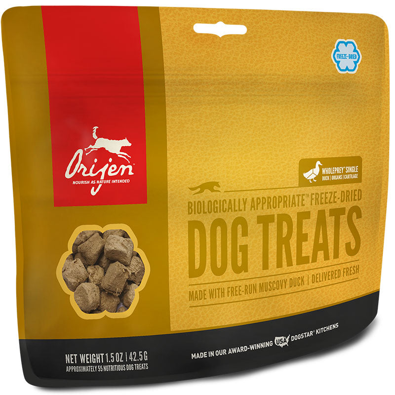 Orijen Free-Run Duck Freeze Dried Dog Treats, 1.5 oz Grain-Free, High Protein
