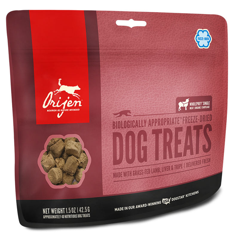 Orijen Freeze Dried Grass-Fed Lamb Dog Treats, 1.5 oz - Grain Free, High Protein