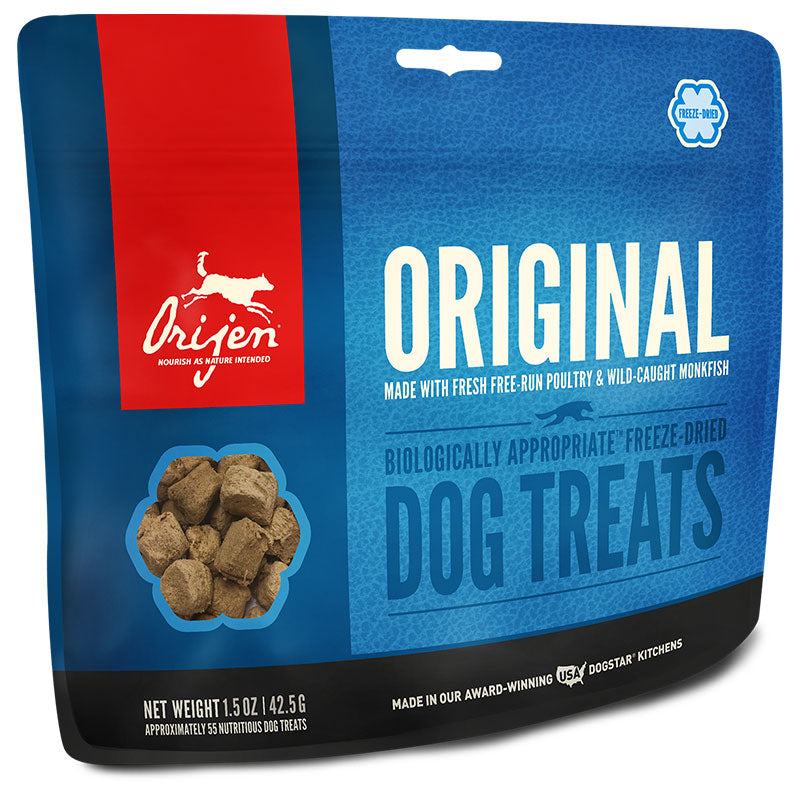 ORIJEN Grain-Free High-Protein Freeze-Dried Dog Treats, Original Recipe, 1.5oz Bag