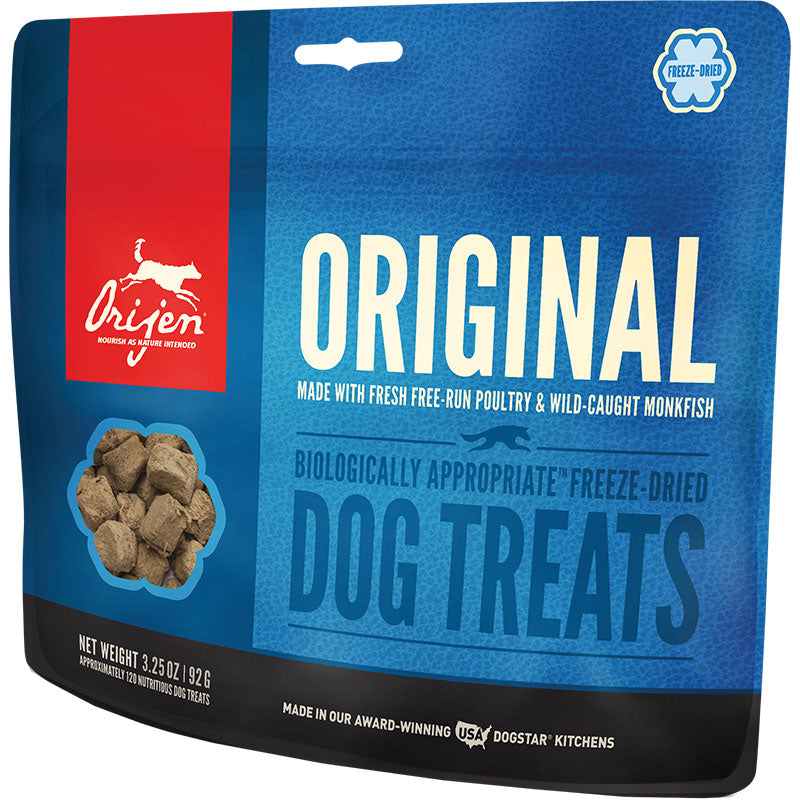 Orijen Original Freeze-Dried Dog Treats - High Protein, Grain-Free, 3.25oz Bag