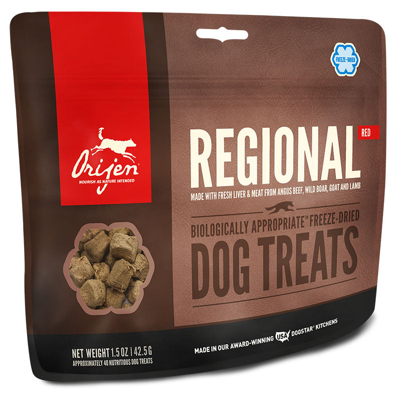 Orijen Freeze Dried Regional Red Dog Treats - High Protein, Grain Free, 1.5 oz