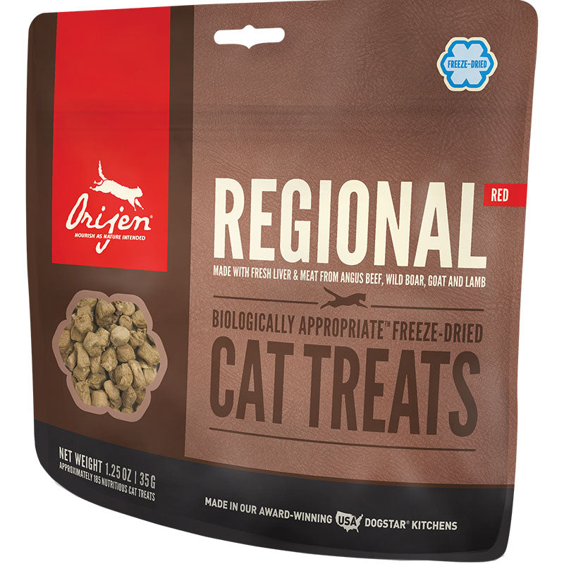 Orijen Freeze Dried Regional Red Cat Treats - Grain Free, High Protein, 1.25oz Bag