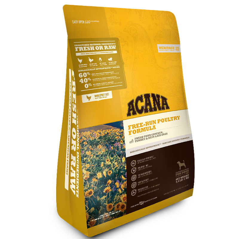 ACANA Heritage Free-Run Poultry Grain-Free Dry Dog Food, 4.5 lb Bag