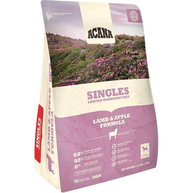 Acana Singles Lamb & Apple Dry Dog Food Limited Ingredient & Grain Free