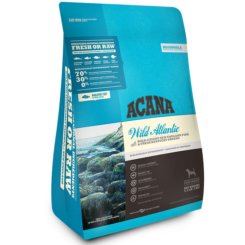 Acana Wild Atlantic Grain-Free Dry Dog Food - High Protein, Fish Recipe, 4.5 lb Bag